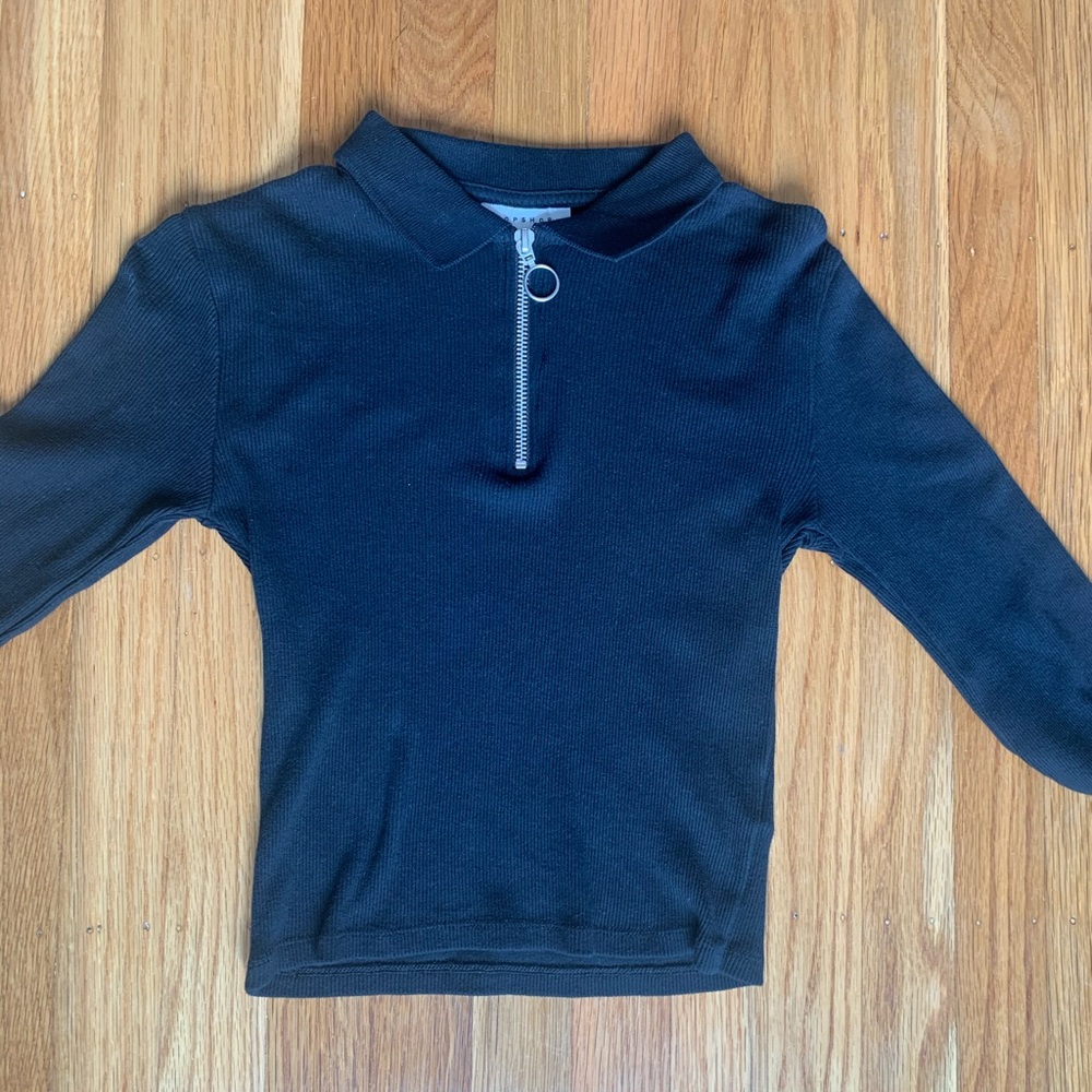 Topshop Ribbed Longsleeve - Picture 2 of 3